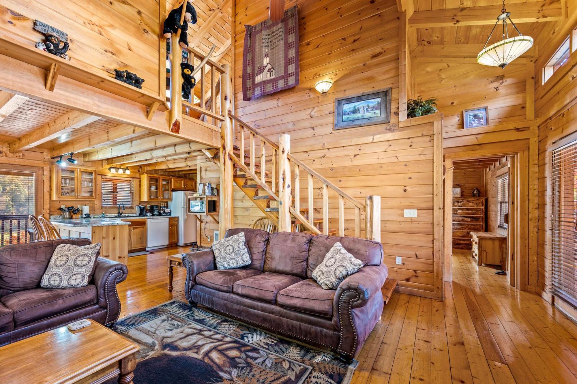 Bearfoot Pines - True Log Cabin - Wi-Fi, Hot Tub, Fishing, Deck With Views! - Mins To Pf Севьервилл Экстерьер фото
