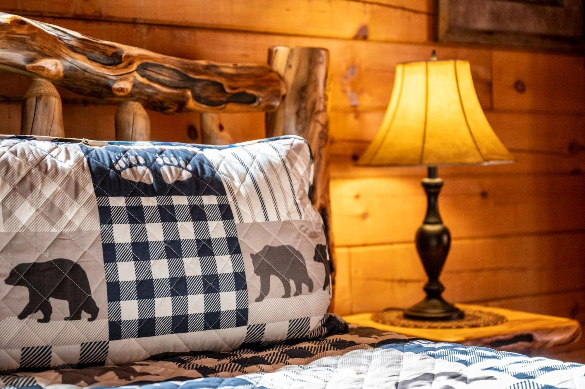 Bearfoot Pines - True Log Cabin - Wi-Fi, Hot Tub, Fishing, Deck With Views! - Mins To Pf Севьервилл Экстерьер фото